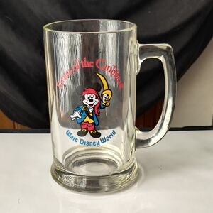 Disney Pirates of the Caribbean Clear Glass Mug